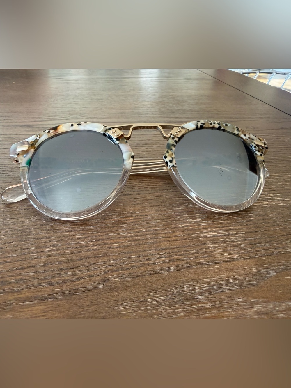 KREWE STL II sunglasses in Leopard/Crystal Acetate - Picture 5 of 6